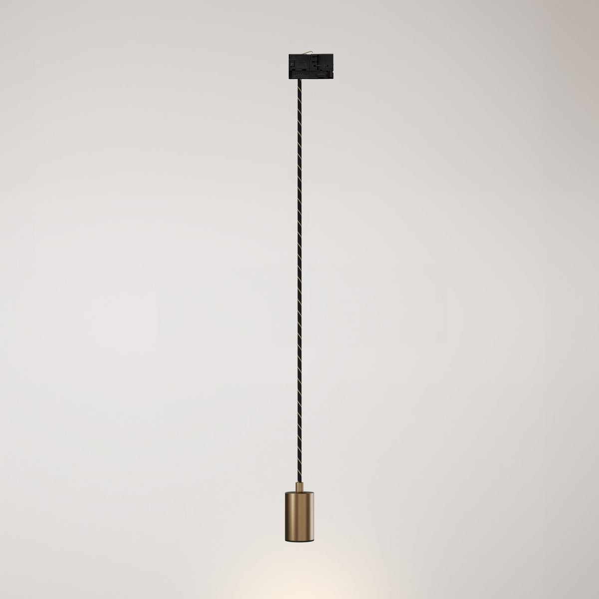 Lampada a sospensione con faretto GU10 Bispot per sistema a binario - Bronzo satinato / Nero Si Stucchi