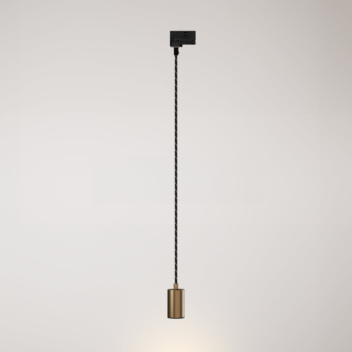 Lampada a sospensione con faretto GU10 Bispot per sistema a binario - Bronzo satinato / Nero Si Powergear