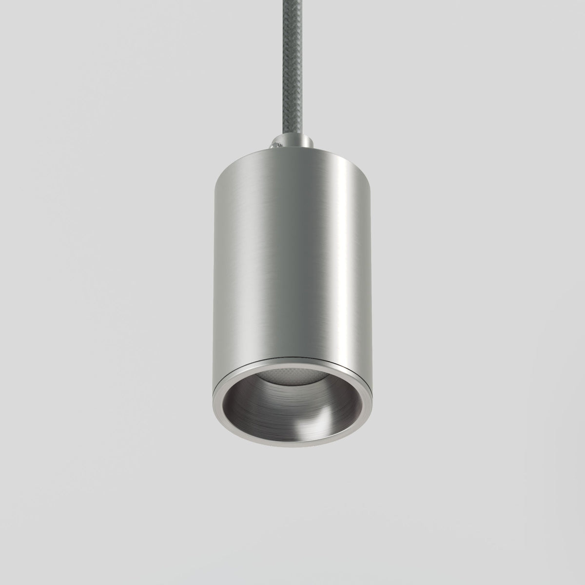 Lampada a sospensione con faretto GU10 Bispot per sistema a binario - Titanio satinato Si Eutrac
