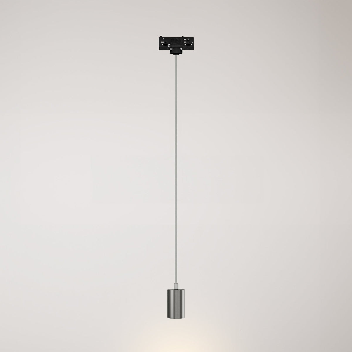 Lampada a sospensione con faretto GU10 Bispot per sistema a binario - Titanio satinato Si Eutrac