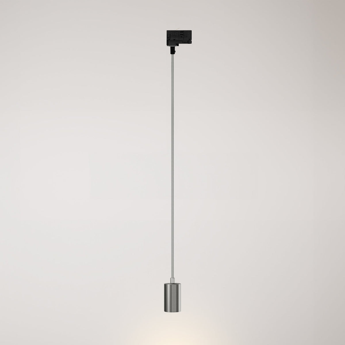 Lampada a sospensione con faretto GU10 Bispot per sistema a binario - Titanio satinato Si Powergear