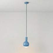Lampada a sospensione Filotto Metallico con lampadina Lucia - Blu