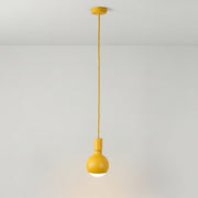 Lampada a sospensione Filotto Metallico con lampadina Lucia - Giallo