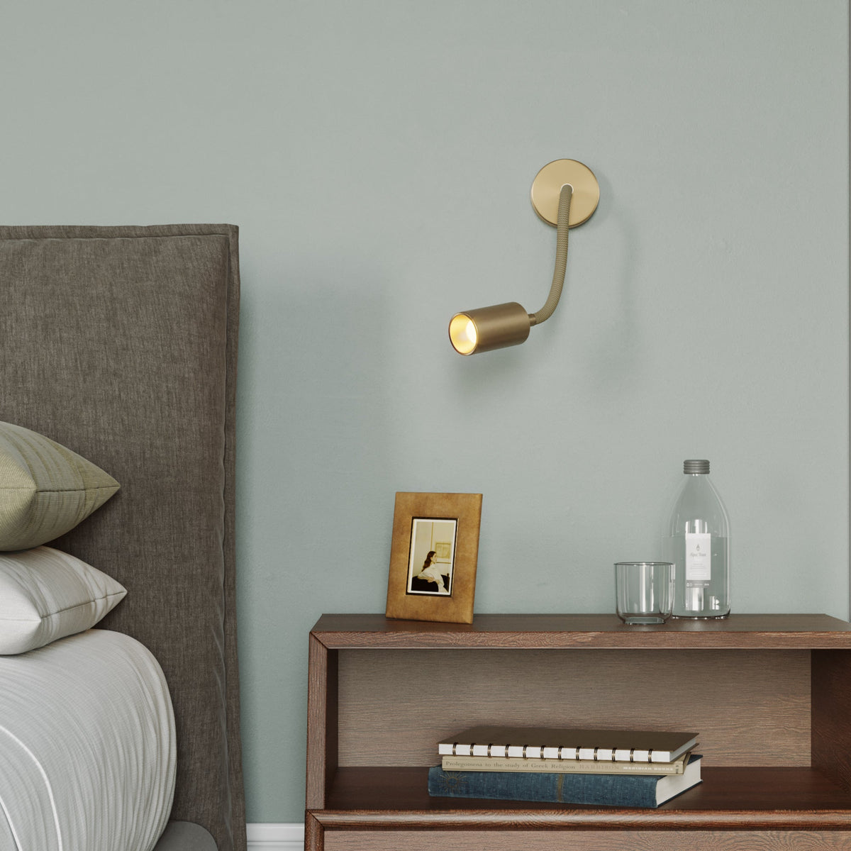 Lampada da parete o soffitto con faretto GU10 Bispot e braccio orientabile Flex 30 cm - Bronzo satinato - Creative Cables