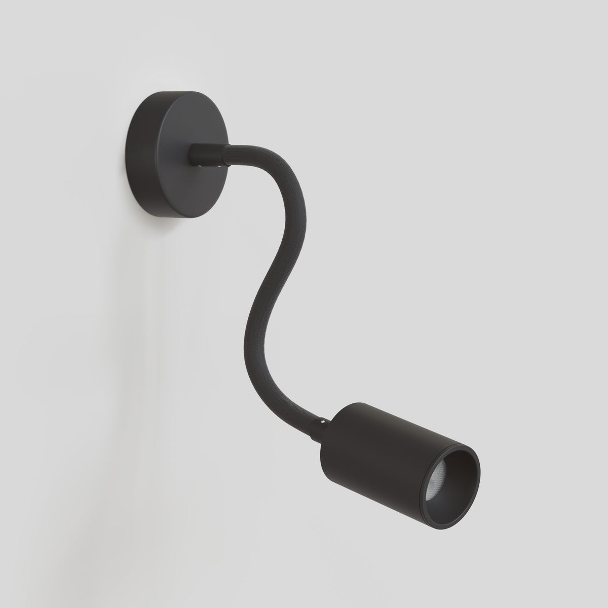 Lampada da parete o soffitto con faretto GU10 Bispot e braccio orientabile Flex 30 cm - Nero Si No