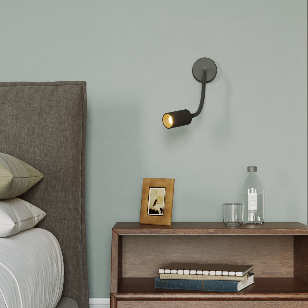 Lampada da parete o soffitto con faretto GU10 Bispot e braccio orientabile Flex 30 cm - Nero Si No