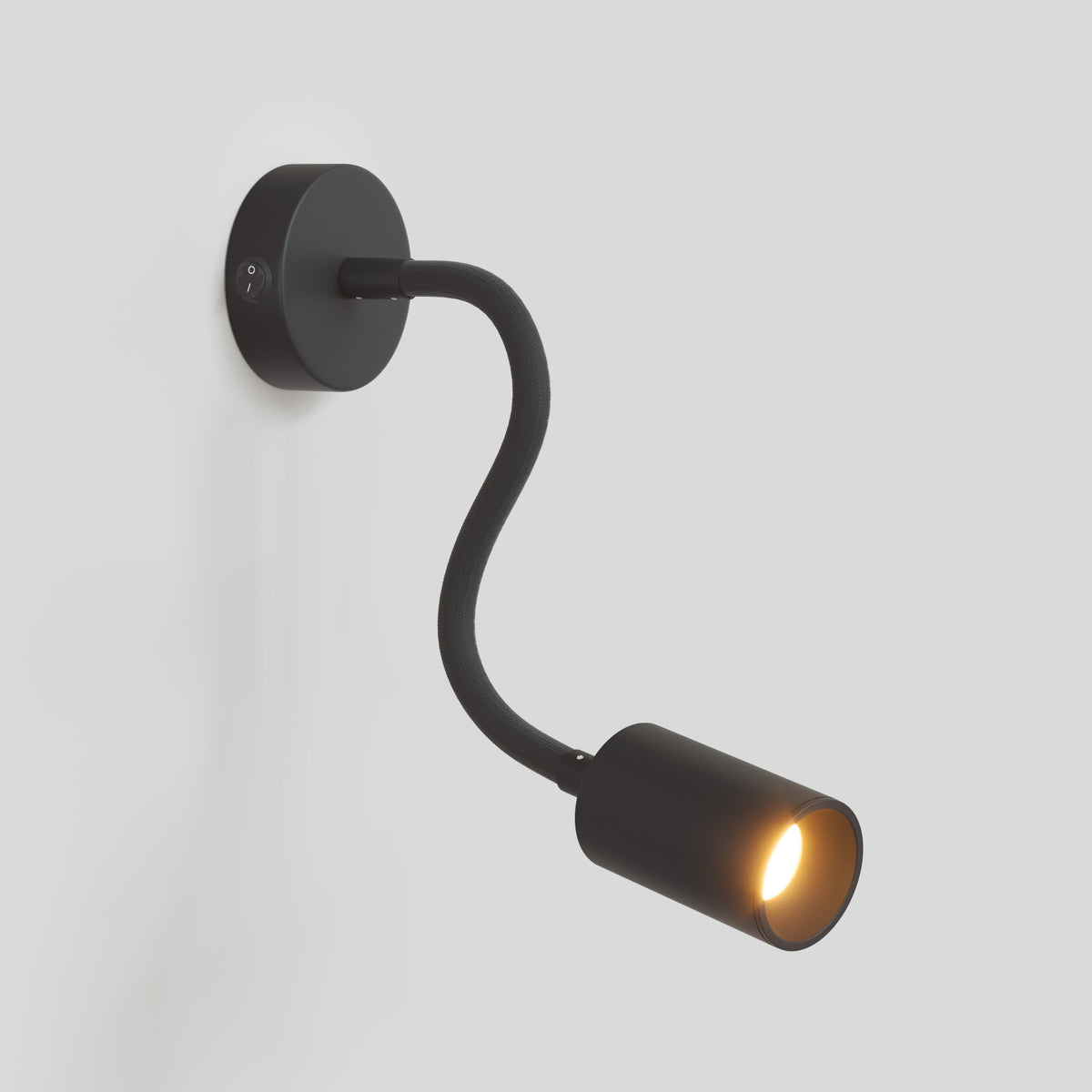 Lampada da parete o soffitto con faretto GU10 Bispot e braccio orientabile Flex 30 cm - Nero Si Si