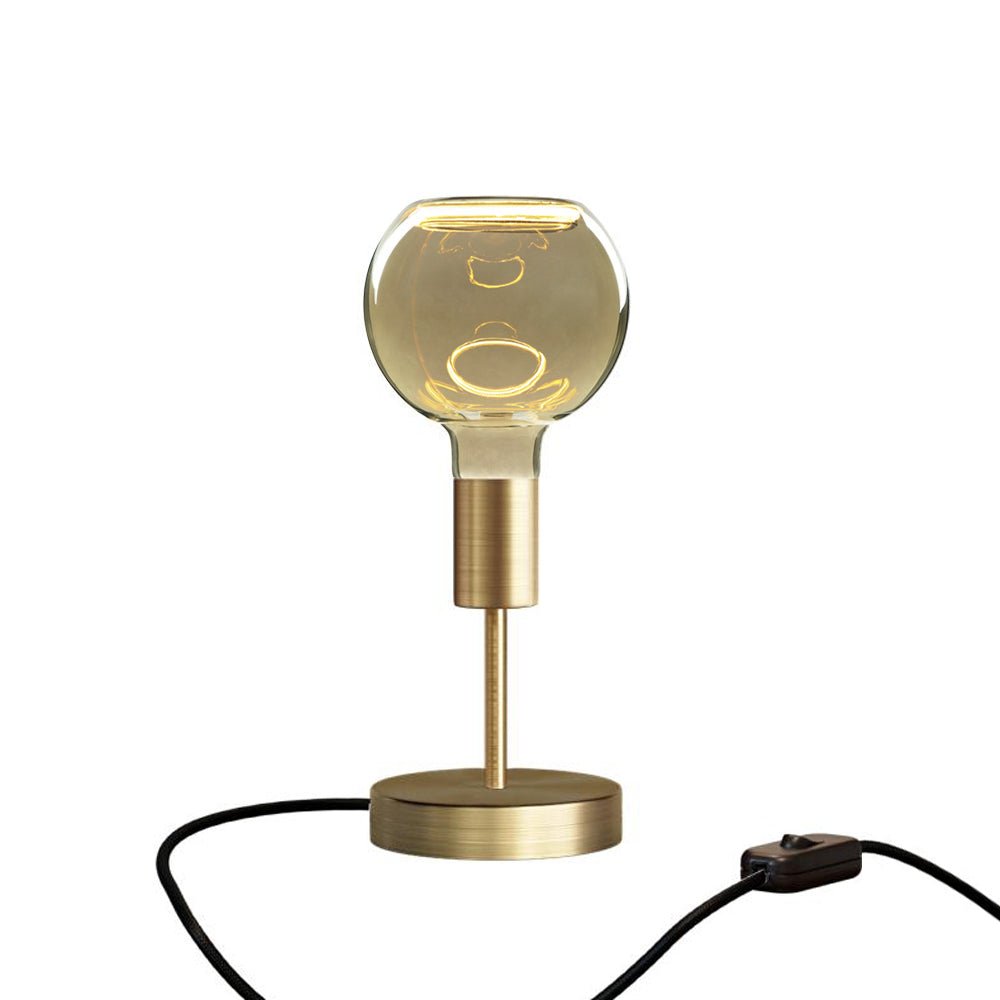 Lampada da tavolo Alzaluce Globo Ghost in metallo - Bronzo satinato Interruttore