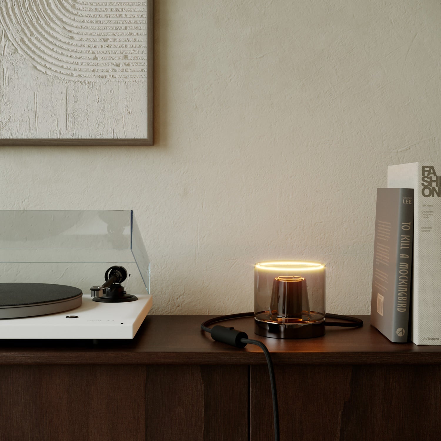 Lampada da tavolo Posaluce Ghost - Nero perla