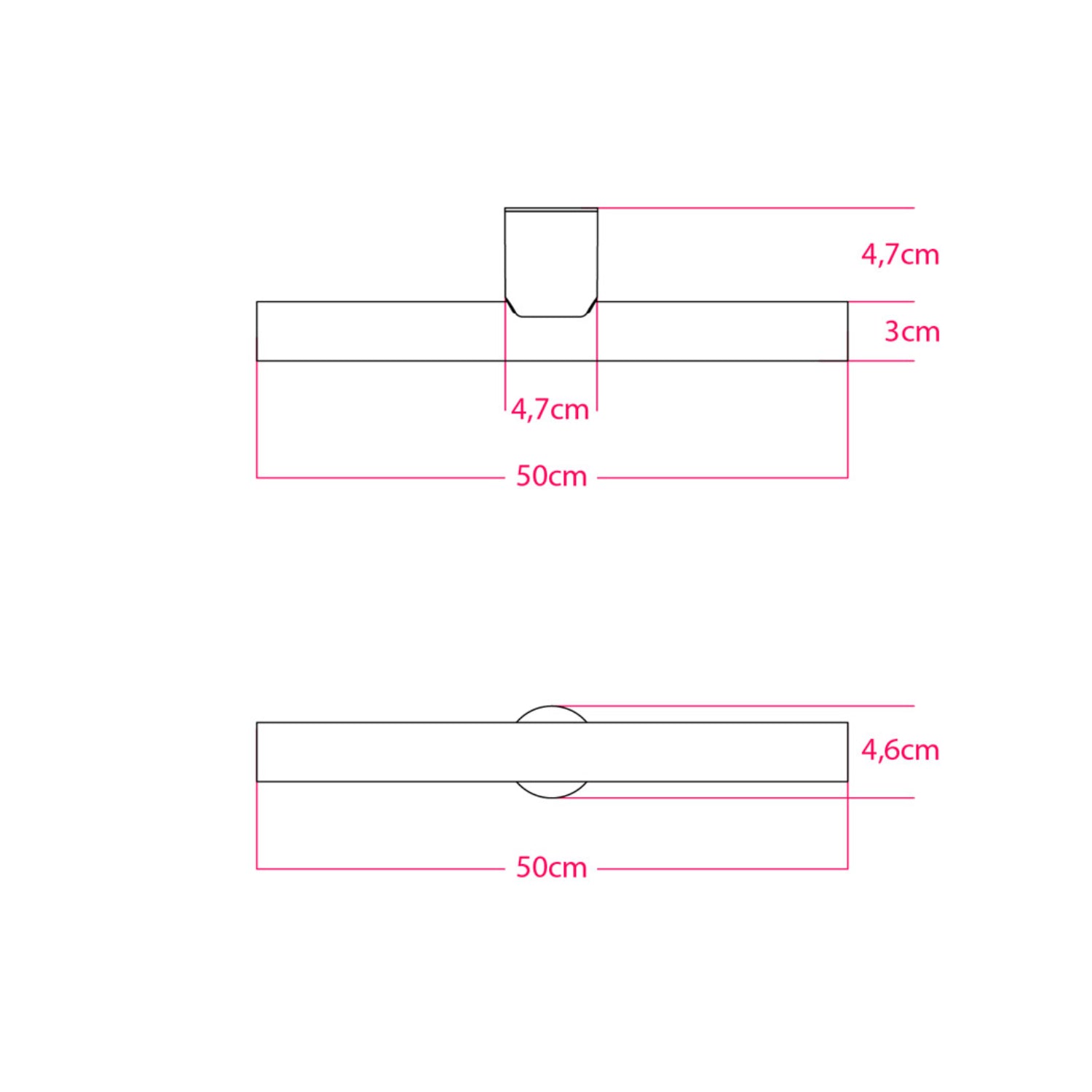 Lampada esse14 da parete o soffitto per lampadina LED S14d - Waterproof IP44 - Nero