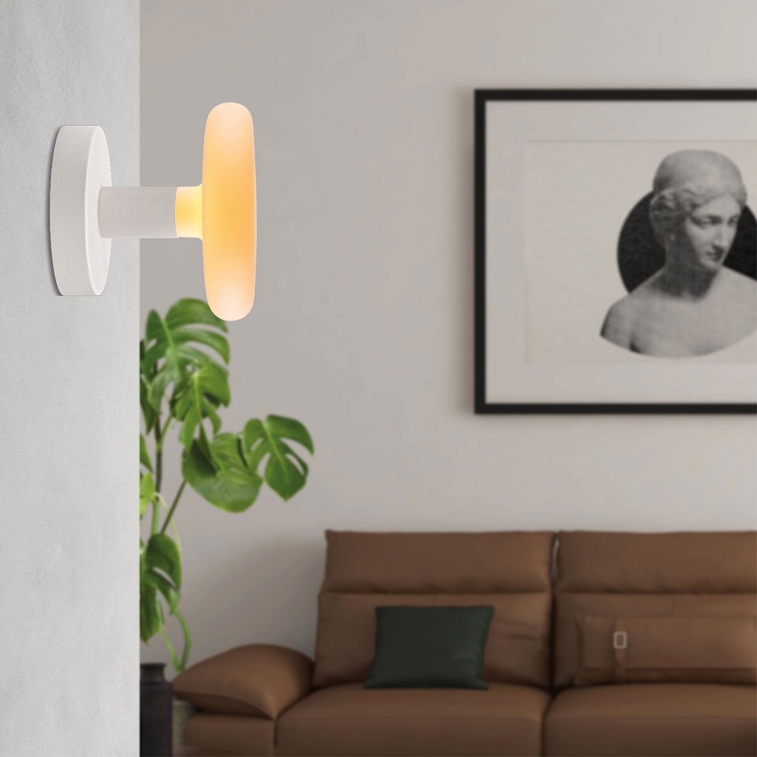 Lampada Fermaluce in legno con lampadina Dash - Bianco