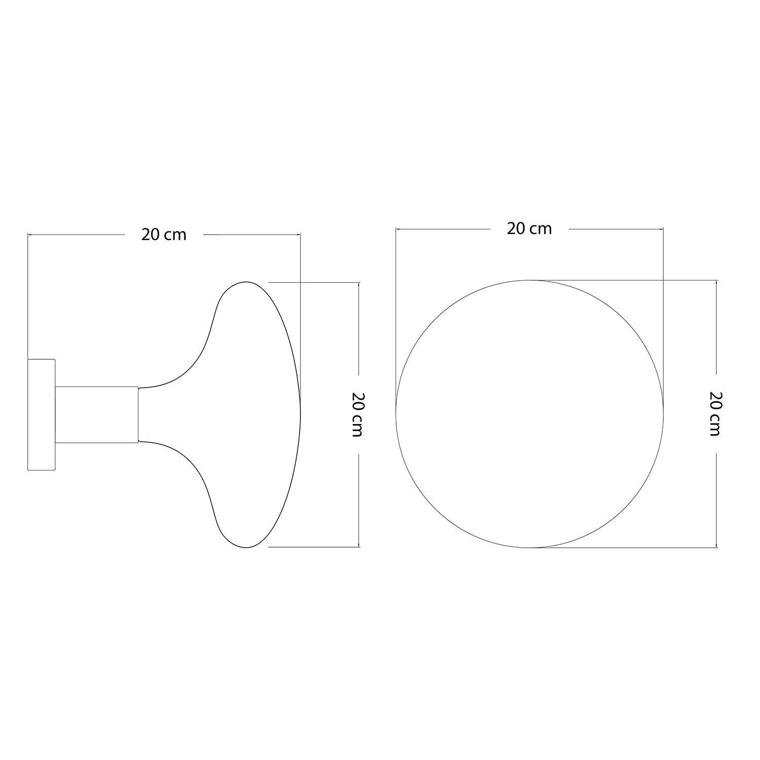 Lampada Fermaluce in metallo con lampadina Idra - Bronzo satinato