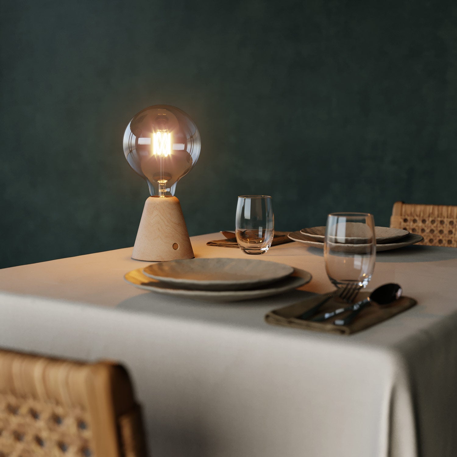 Lampada portatile ricaricabile Cabless01 con lampadina globo G125 - Neutro