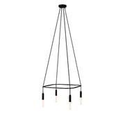 Lampadario Cage a 4 cadute P-Light - Nero