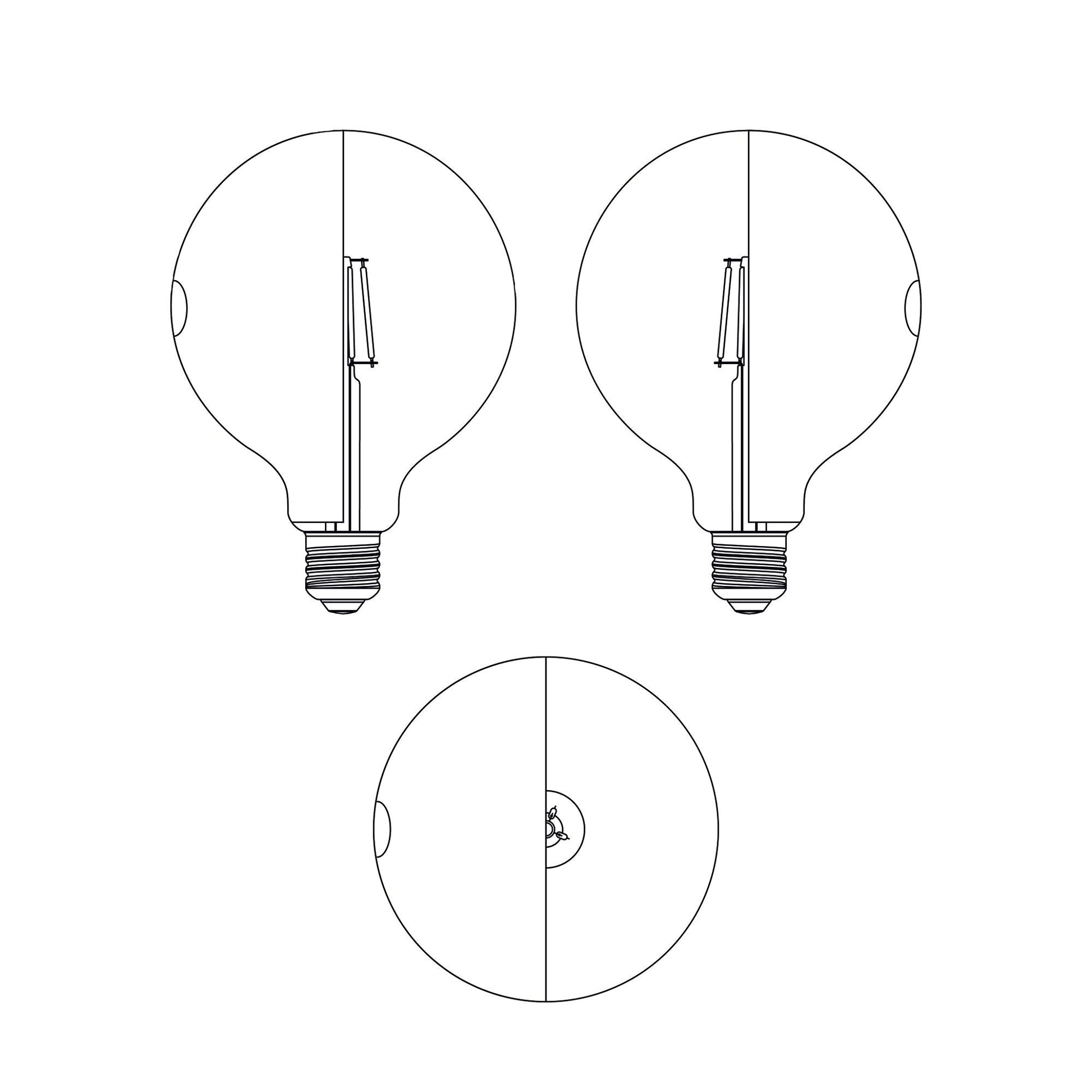 Lampadina LED Talia G125 4,8W 806Lm E27 2700K Dimmerabile - Giallo