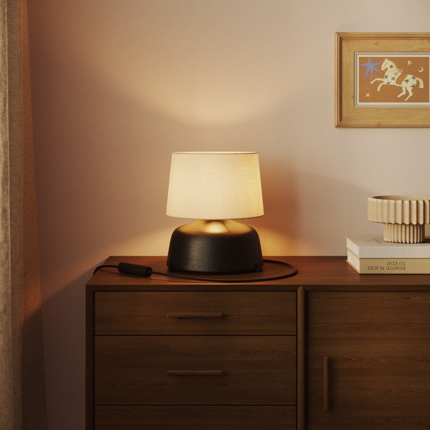 Paralume Athena con attacco E27 per lampada da tavolo o da terra - Made in Italy - Arenal Sabbia