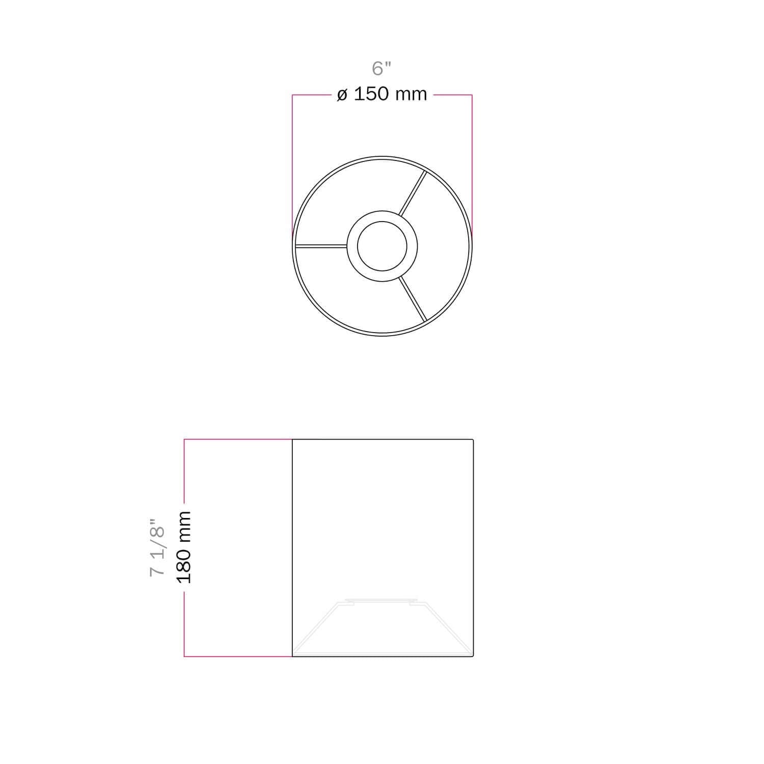 Paralume Cilindro in tessuto con attacco E27 - 100% Made in Italy - Rafia naturale