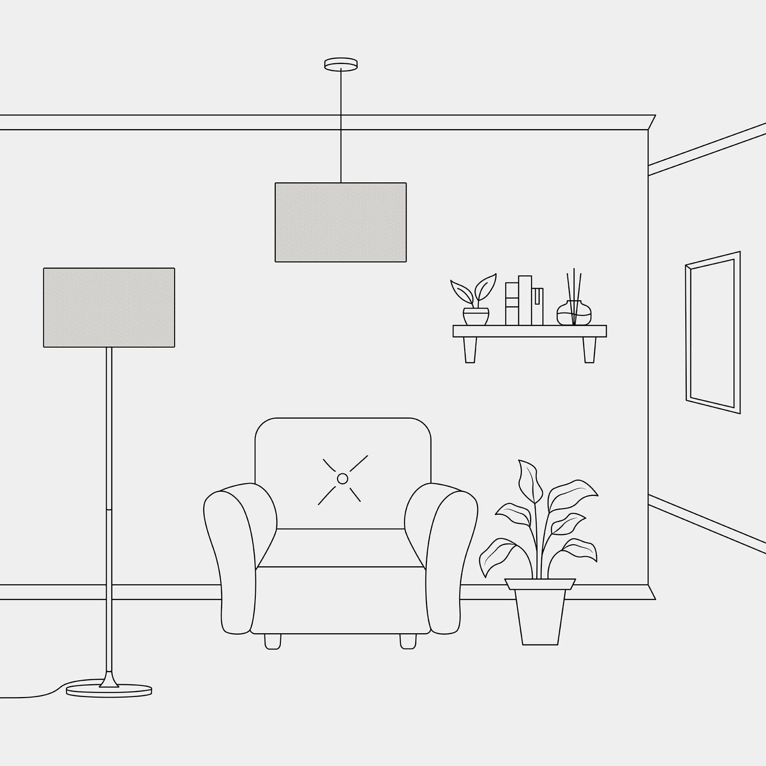 Paralume Cilindro XL in tessuto con attacco E27 - Made in Italy - Lana Grigio Chiaro