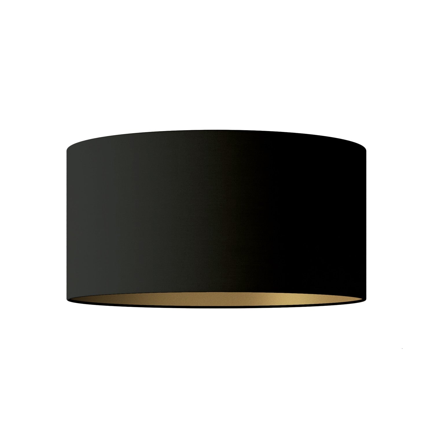 Paralume Cilindro XL in tessuto con attacco E27 - Made in Italy - Nero/Oro