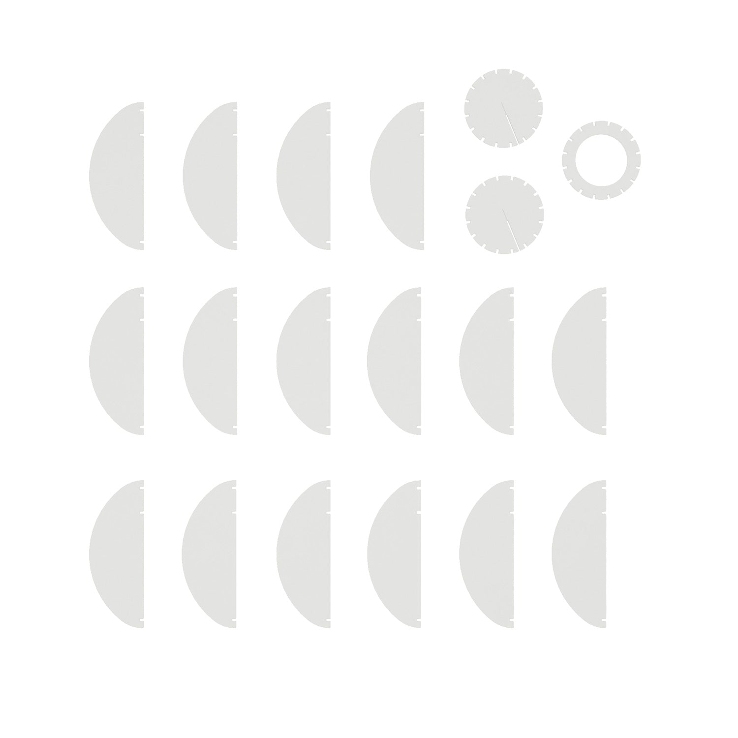 Paralume ellittico LAMPSHHADE in materiale fonoassorbente - Bianco melange