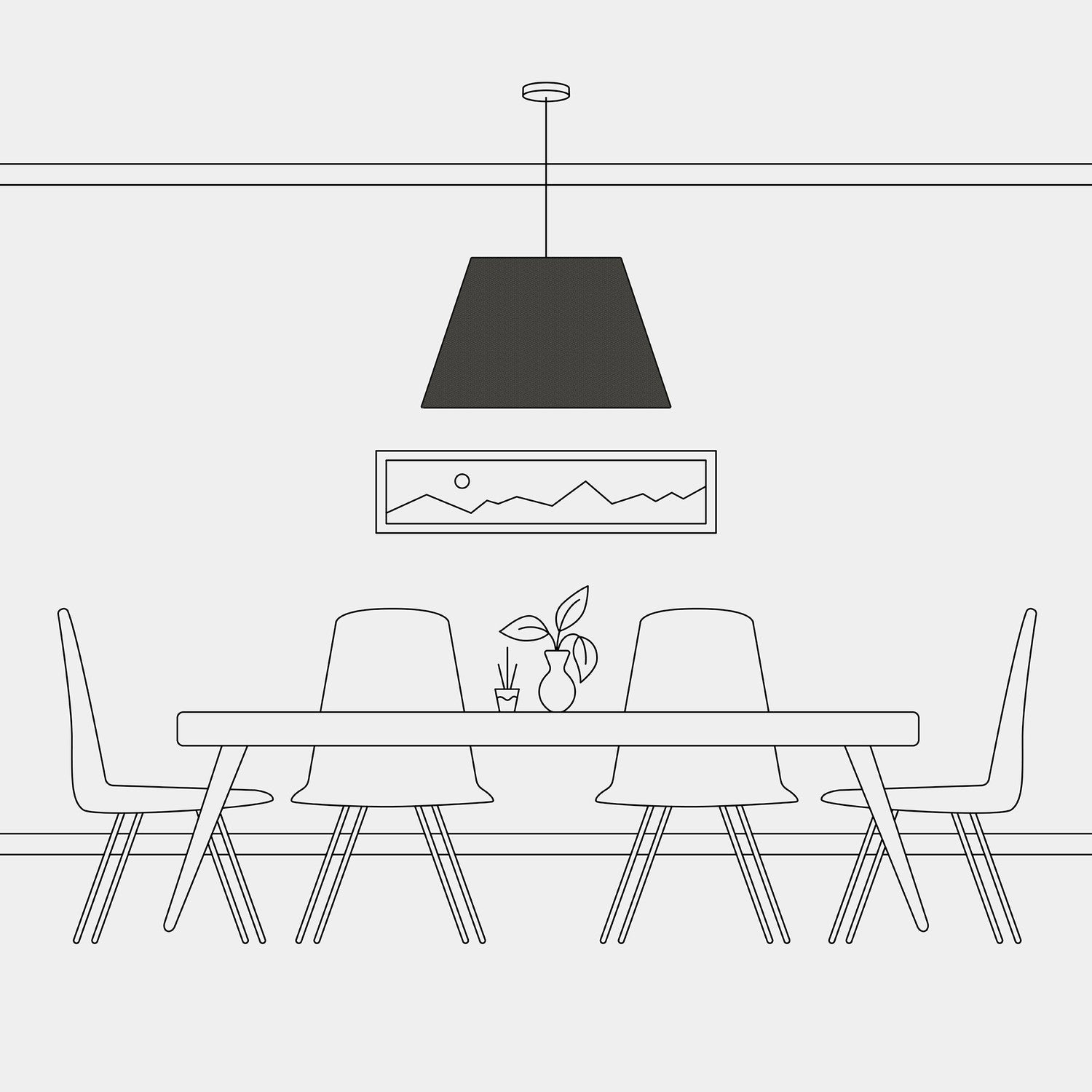 Paralume Impero L per sospensione con attacco E27 - Made in Italy - Lana Grigio Scuro