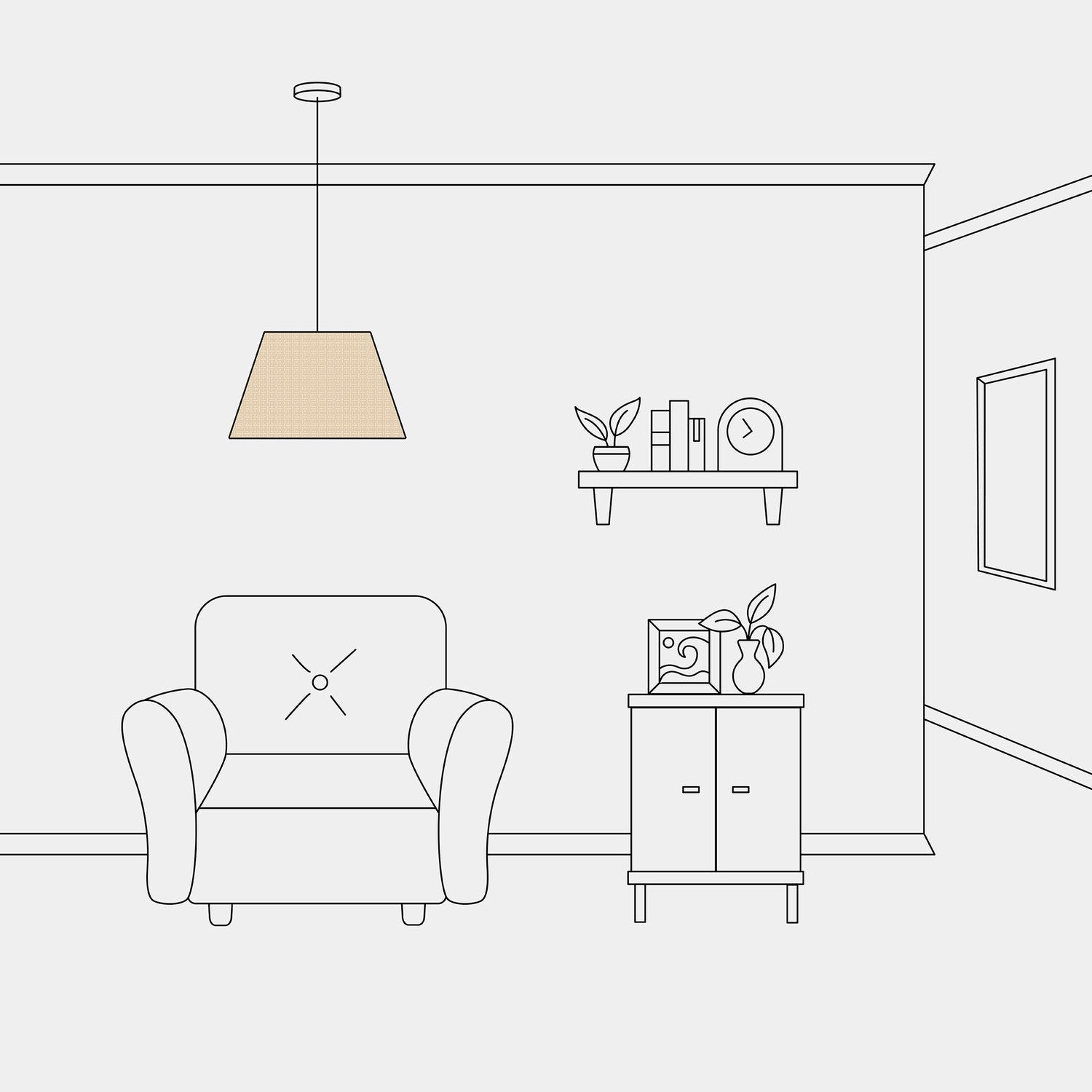 Paralume Impero M per sospensione con attacco E27 - Made in Italy - Raphia