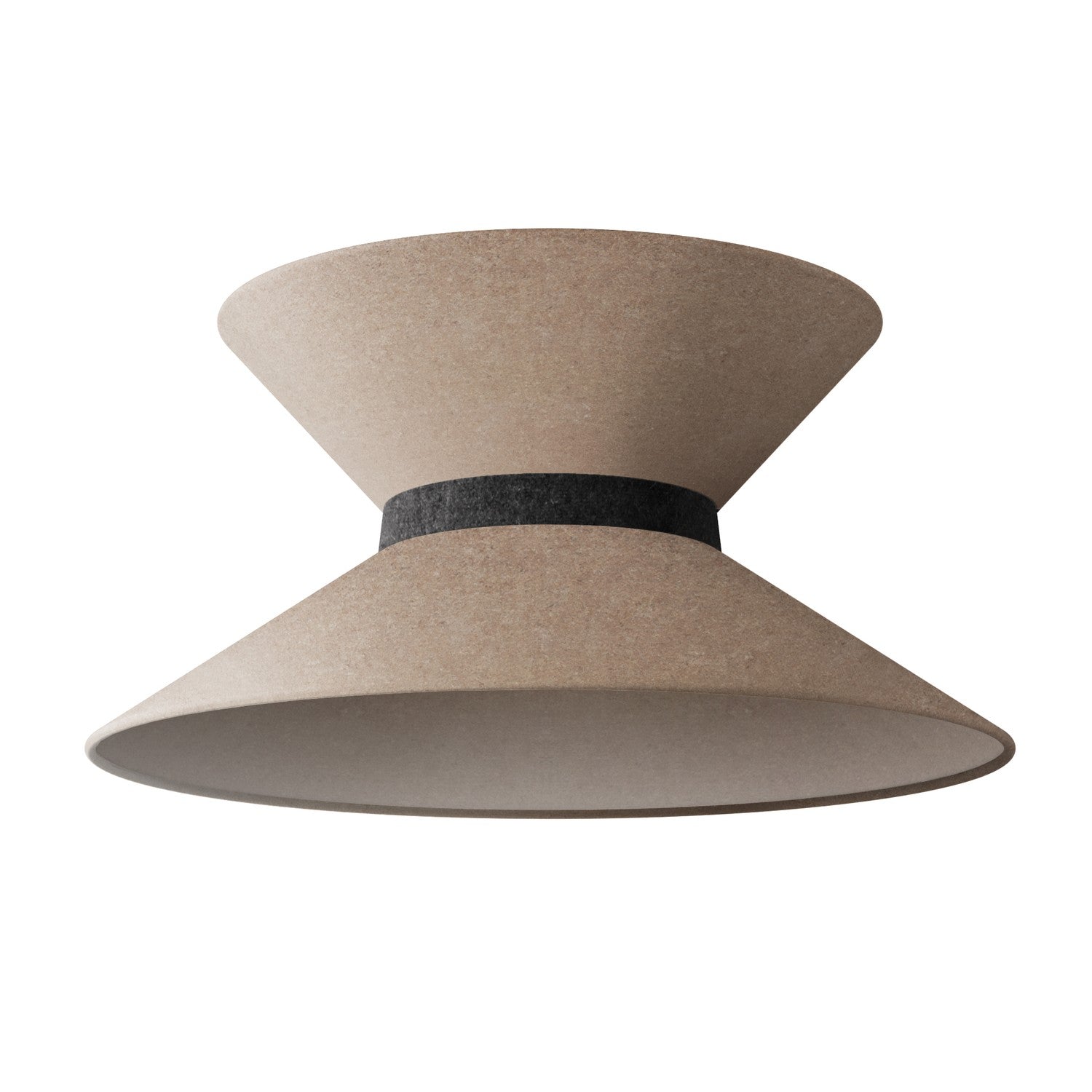 Paralume in tessuto Clessidra per lampada a sospensione - Lana Marrone Lana grigio scuro