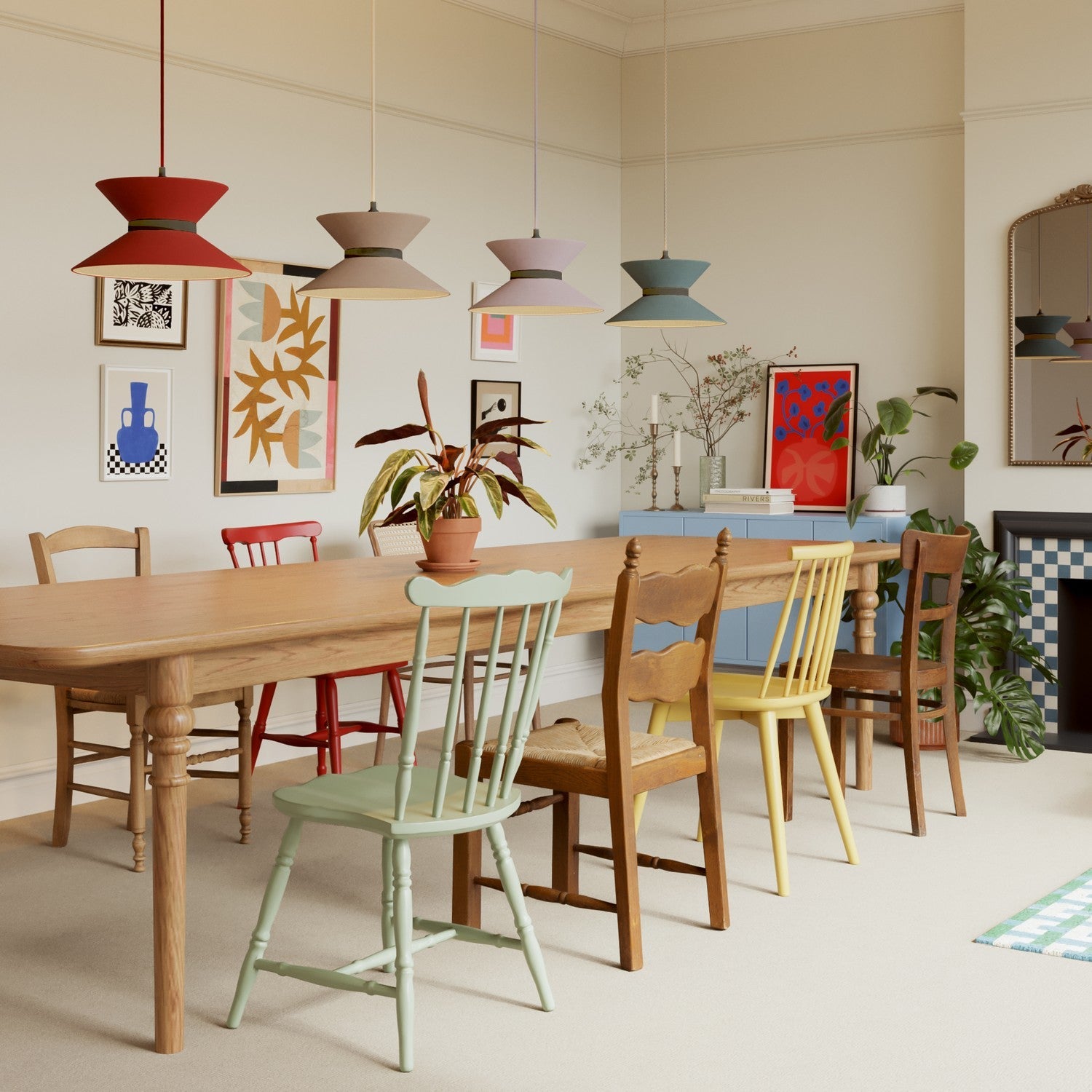 Paralume in tessuto Clessidra Teletta azzurro severo - Made in Italy Teletta antracite