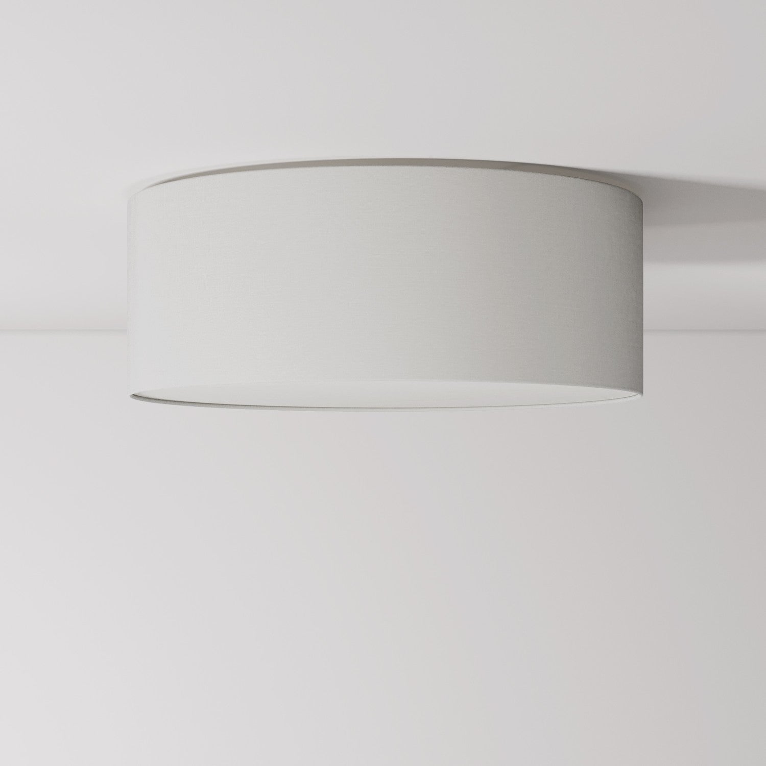 Plafoniera in tessuto Medium Slim - Made in Italy - Lino Crudo