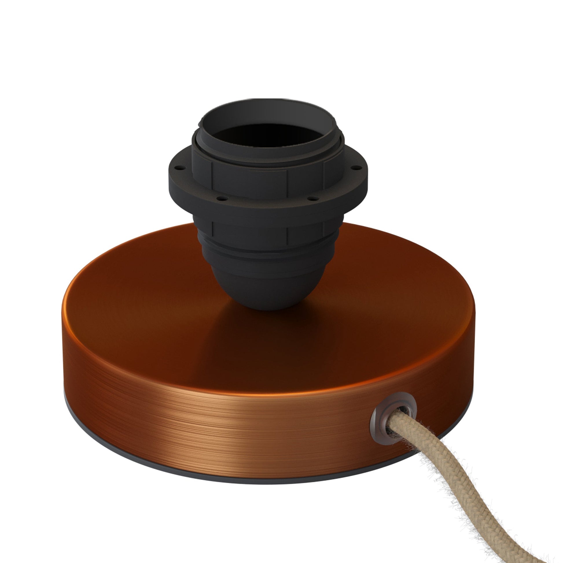 Posaluce per paralume - Lampada da tavolo in metallo - Rame satinato