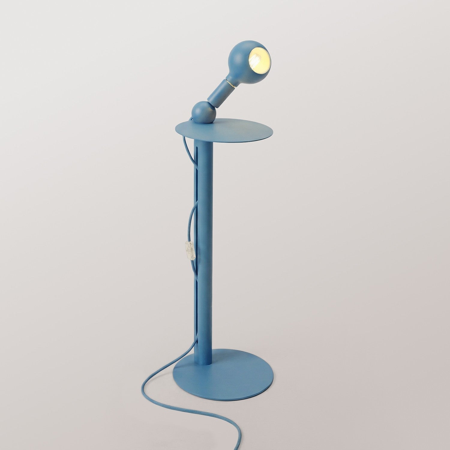 Rocco - Lampada da terra con lampadina Camo - Blu