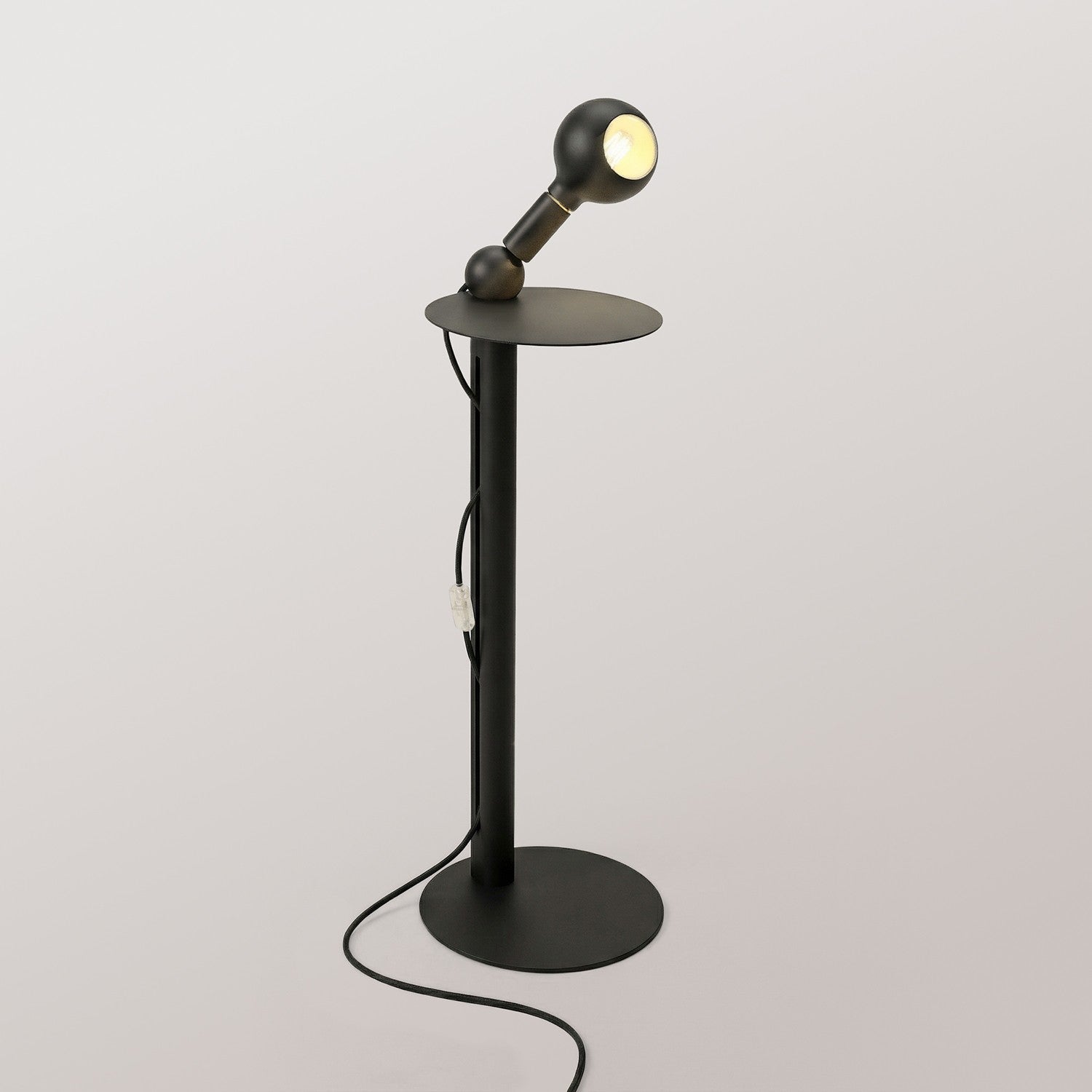 Rocco - Lampada da terra con lampadina Camo - Nero