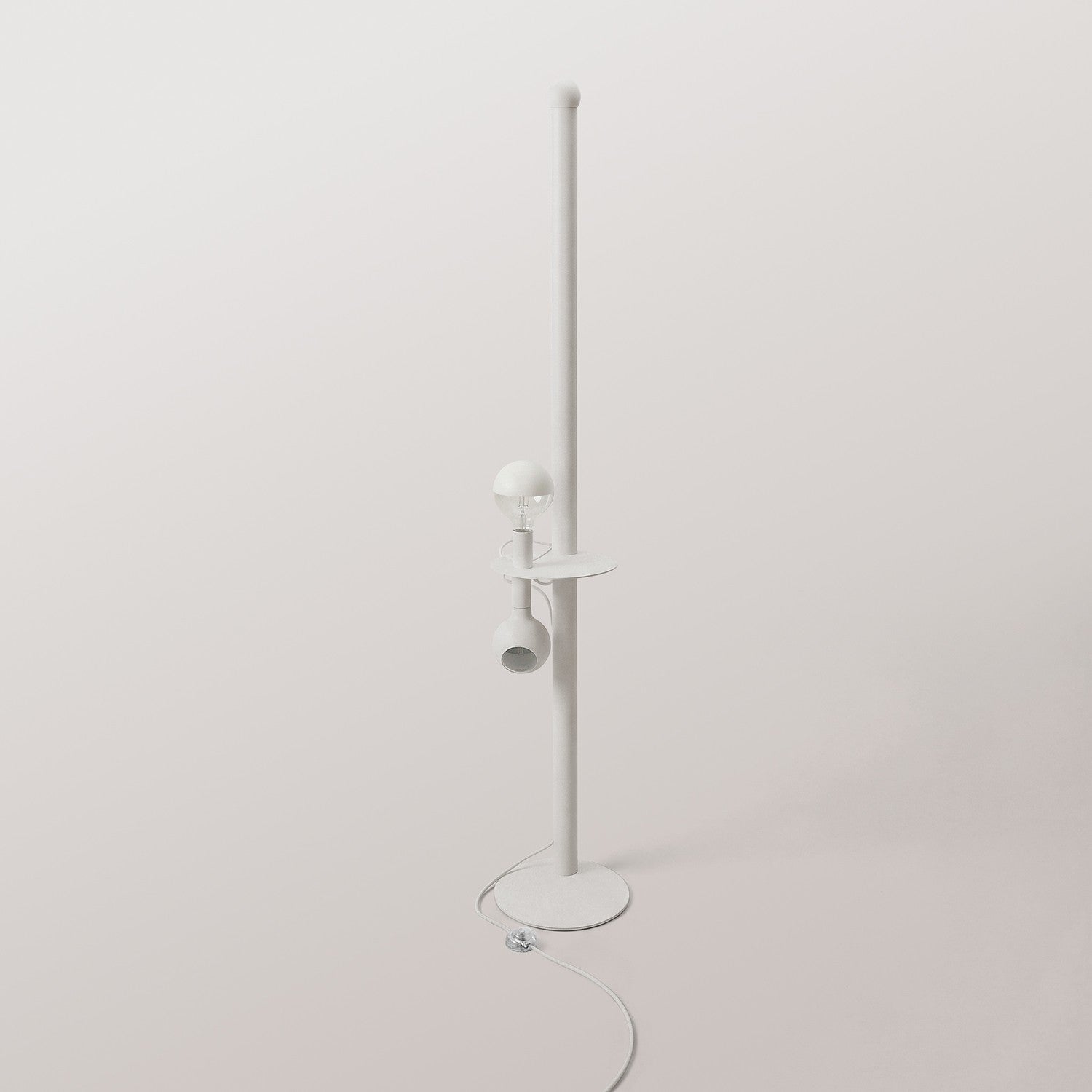 Rocco XXL - Lampada da terra con lampadina Maria e Camo - Bianco