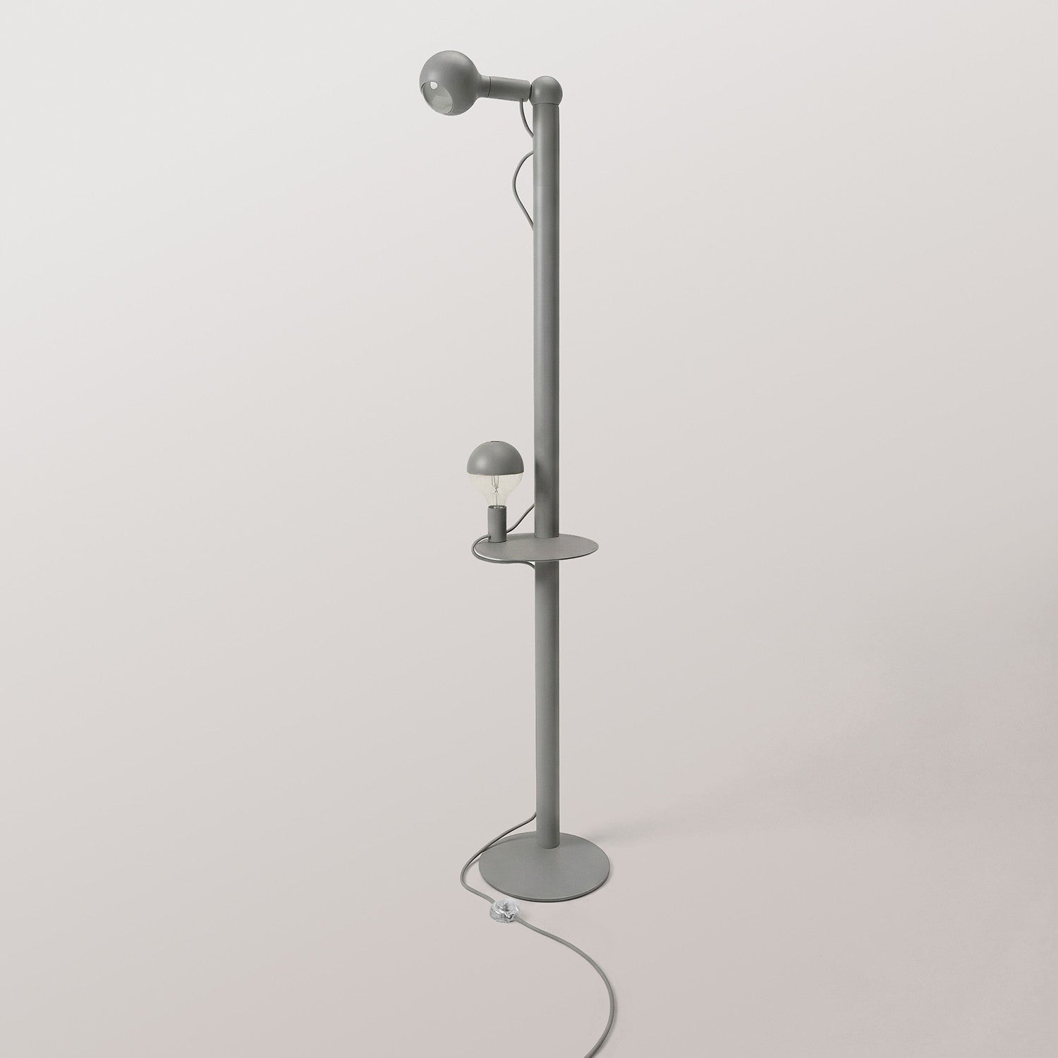 Rocco XXL - Lampada da terra con lampadina Maria e Camo - Grigio