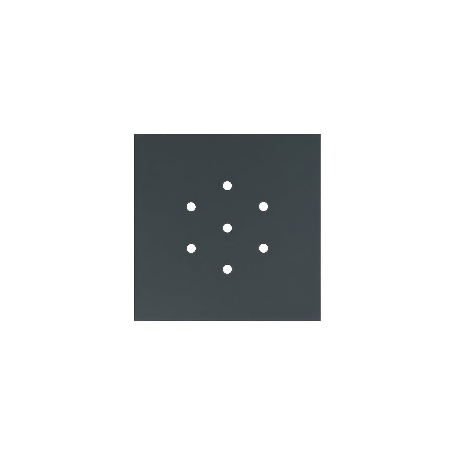Rosone Rose-One quadrato, 200 mm con 7 fori e 4 fori laterali - Antracite Bianco