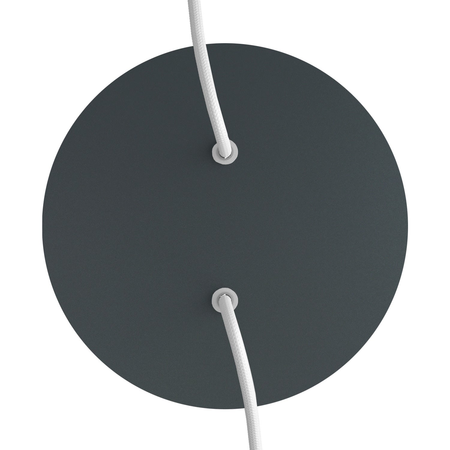 Rosone Rose-One rotondo, diametro 200 mm con 2 fori e 4 fori laterali - Antracite Bianco