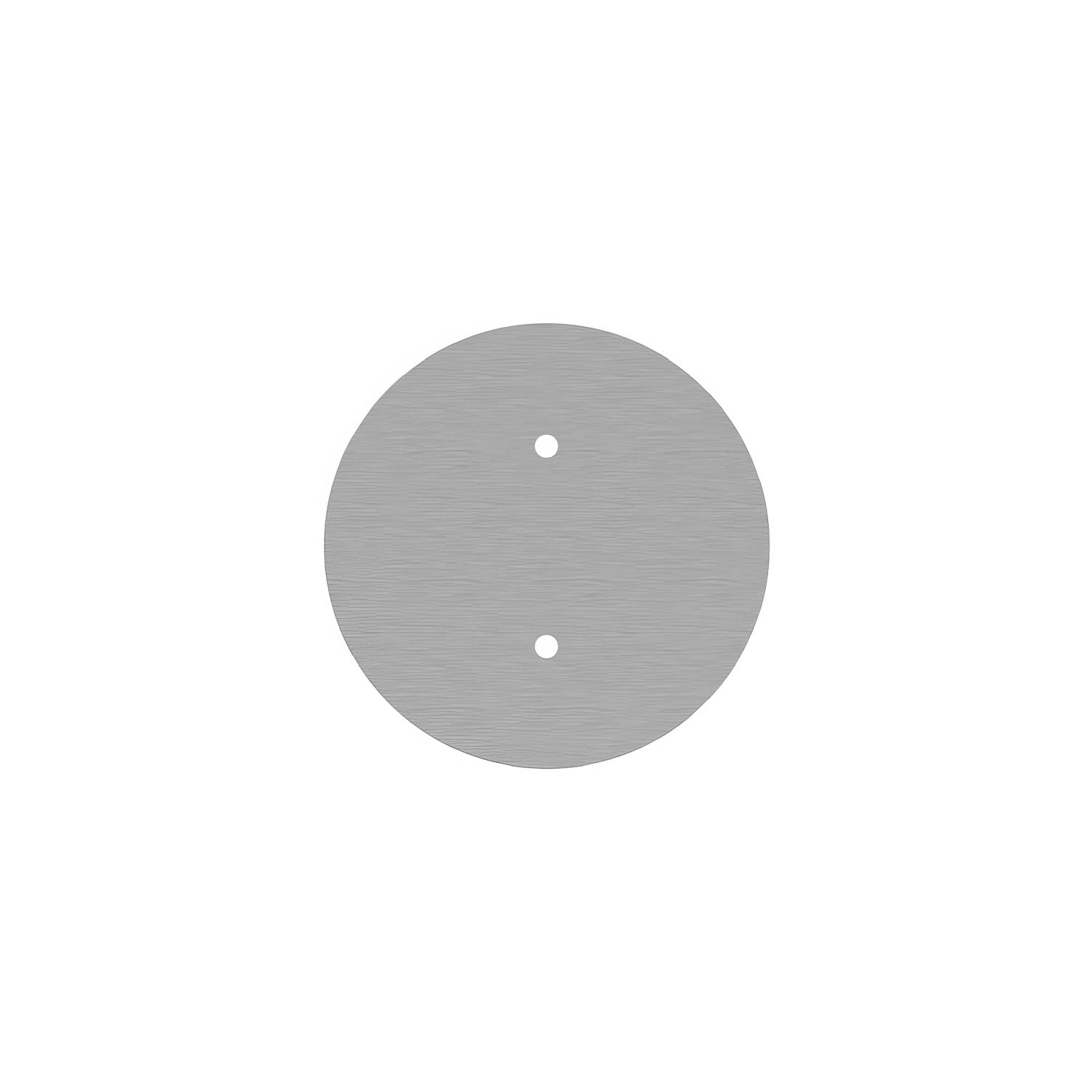 Rosone Rose-One rotondo, diametro 200 mm con 2 fori e 4 fori laterali - Dibond Acciaio satinato Bianco