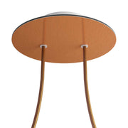 Rosone Rose-One rotondo, diametro 200 mm con 2 fori e 4 fori laterali - Dibond Rame satinato Bianco