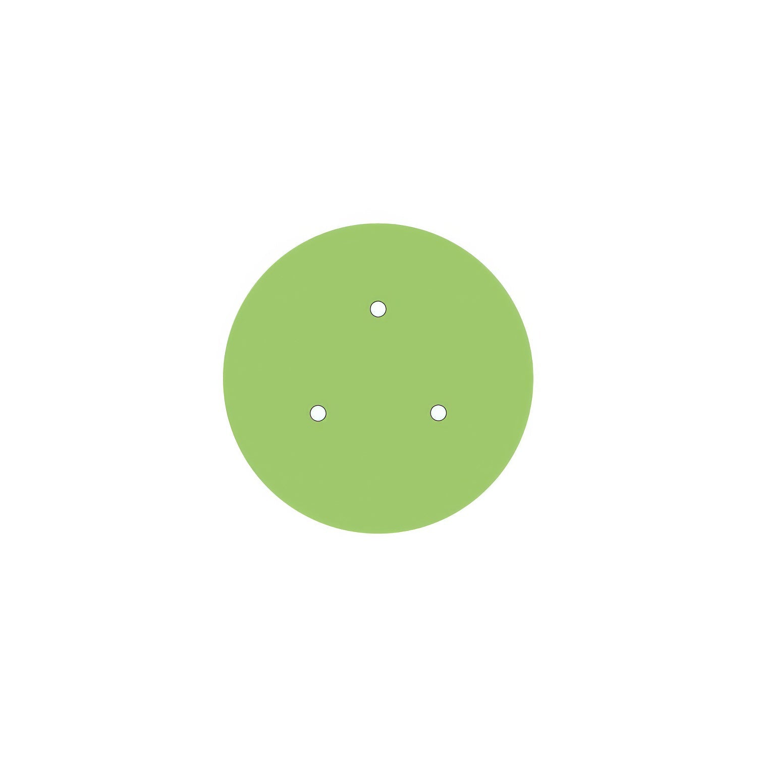 Rosone Rose-One rotondo, diametro 200 mm con 3 fori e 4 fori laterali - Verde prato Bianco