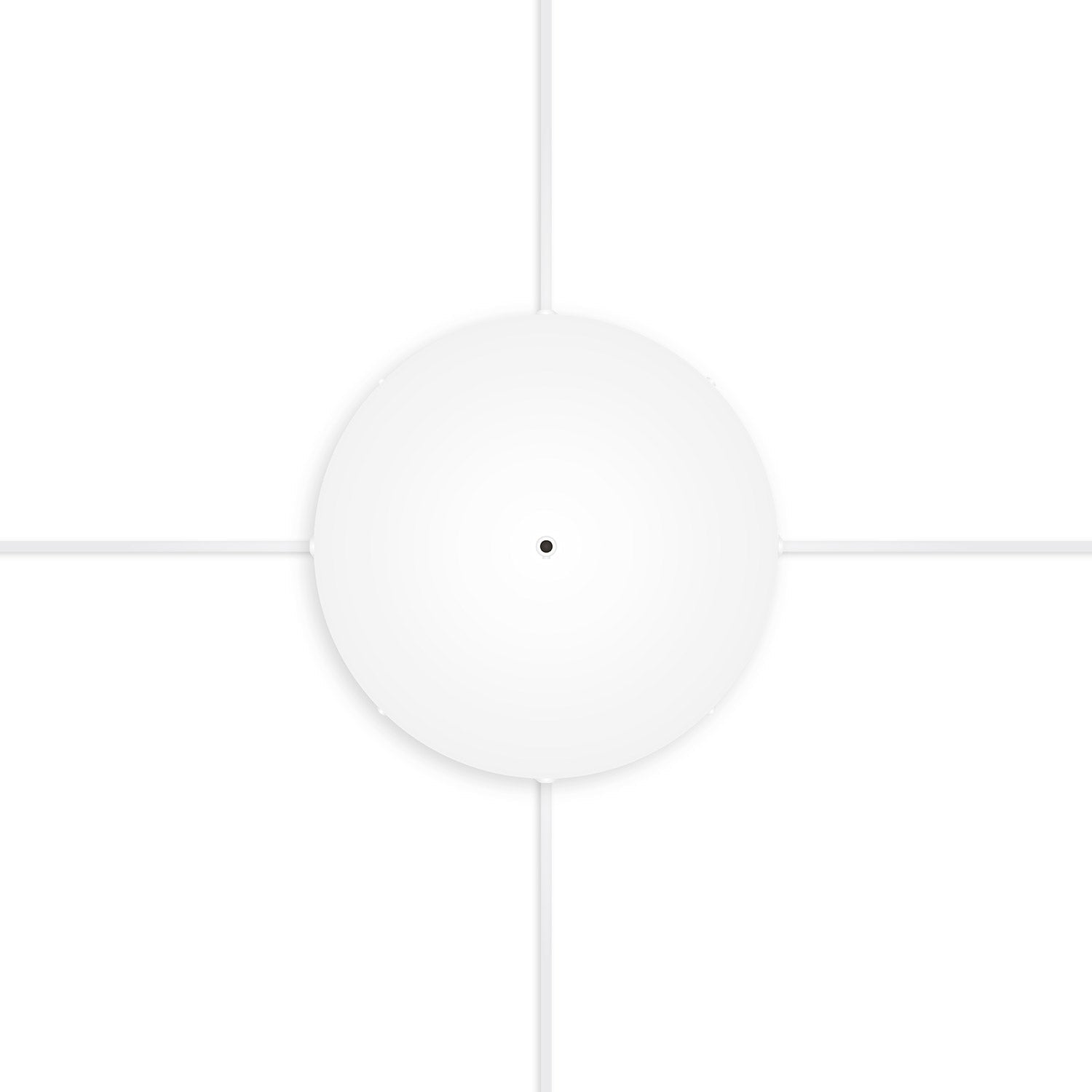 Rosone rotondo in alluminio Ø 30 cm con staffa e cavo di messa a terra, con 1 foro centrale - Bianco Opaco 4