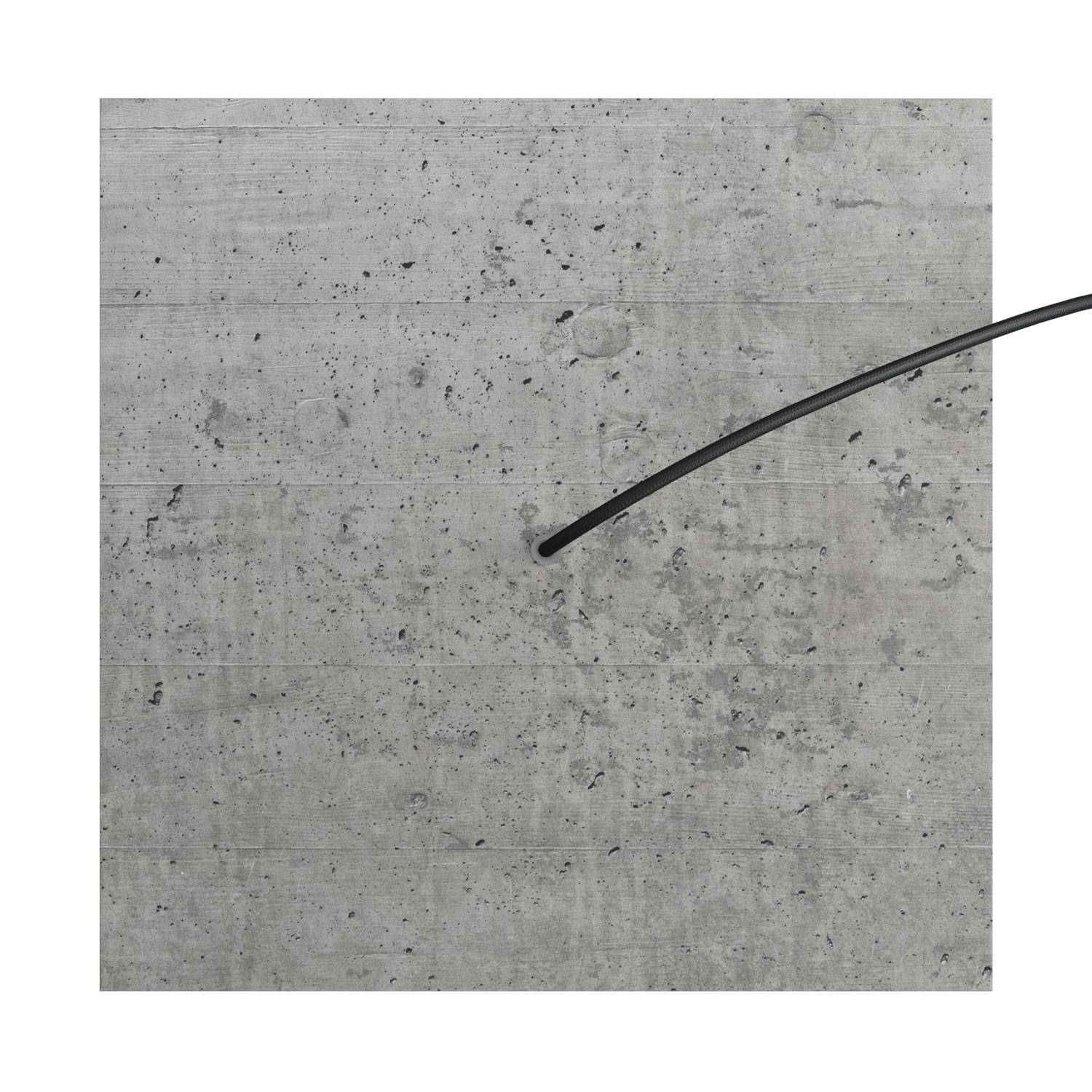 Rosone XXL Rose - One quadrato, 400 mm con 1 foro e 4 fori laterali - Cemento - Creative Cables