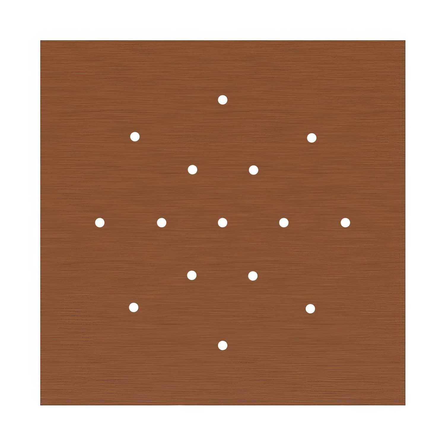 Rosone XXL Rose-One quadrato, 400 mm con 15 fori e 4 fori laterali - Dibond Rame satinato Bianco