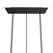 Rosone XXL Rose-One rettangolare a 6 fori e 6 fori laterali, dimensioni 675 x 225 mm - Dibond Nero opaco Bianco