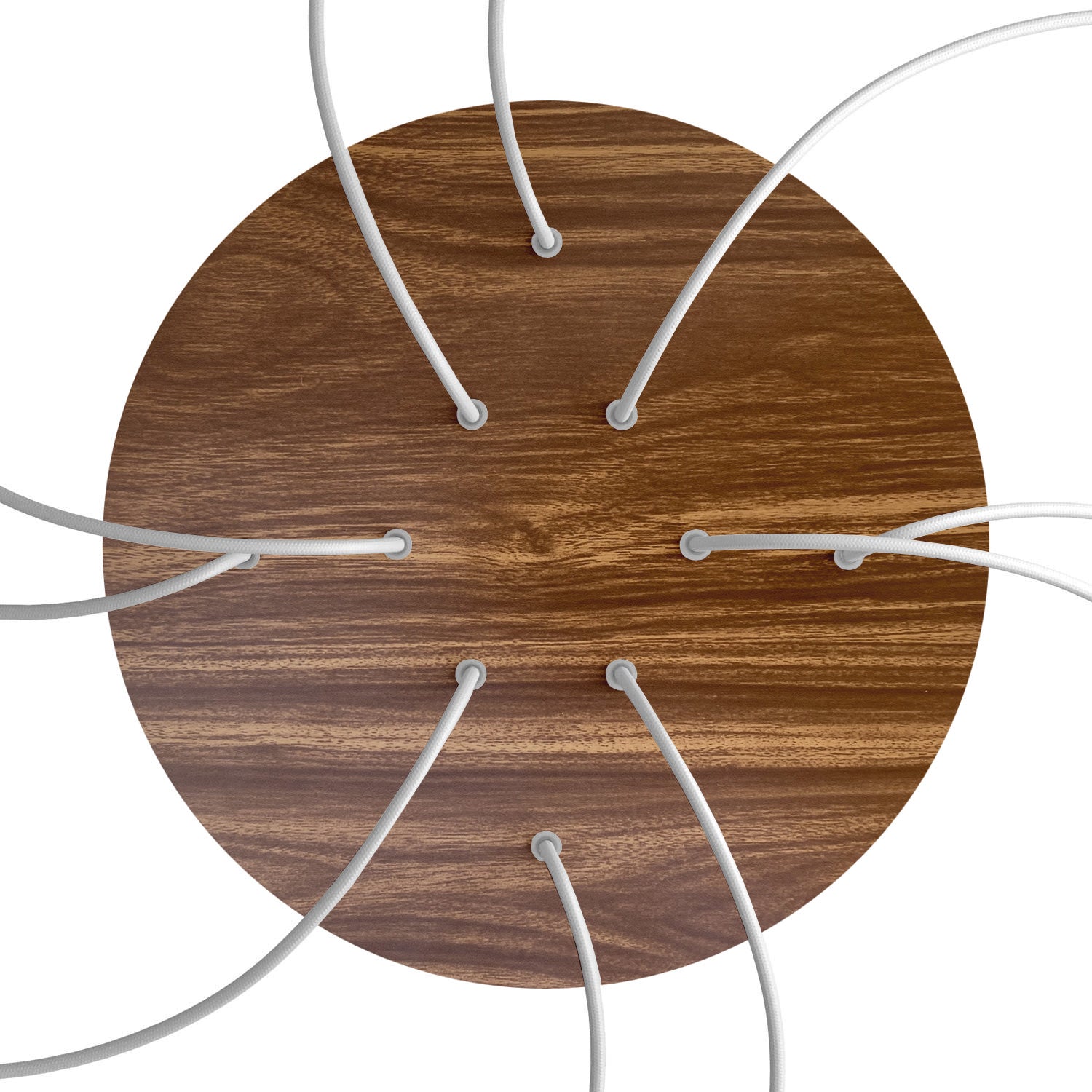 Rosone XXL Rose-One rotondo, diametro 400 mm con 10 fori e 4 fori laterali - Legno Bianco