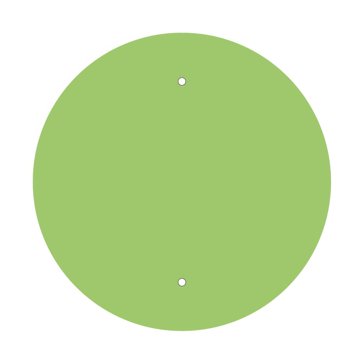 Rosone XXL Rose-One rotondo, diametro 400 mm con 2 fori e 4 fori laterali - Verde prato Bianco