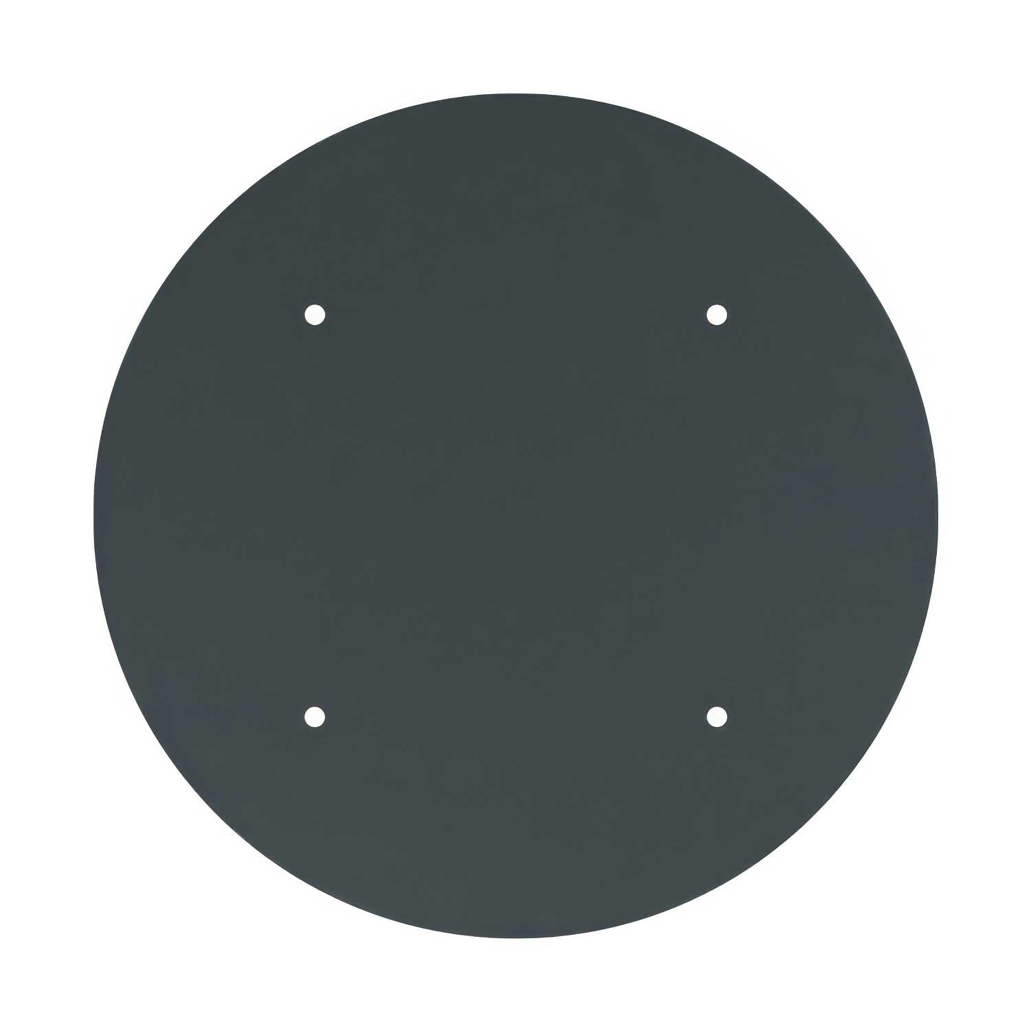 Rosone XXL Rose-One rotondo, diametro 400 mm con 4 fori e 4 fori laterali - Antracite Bianco