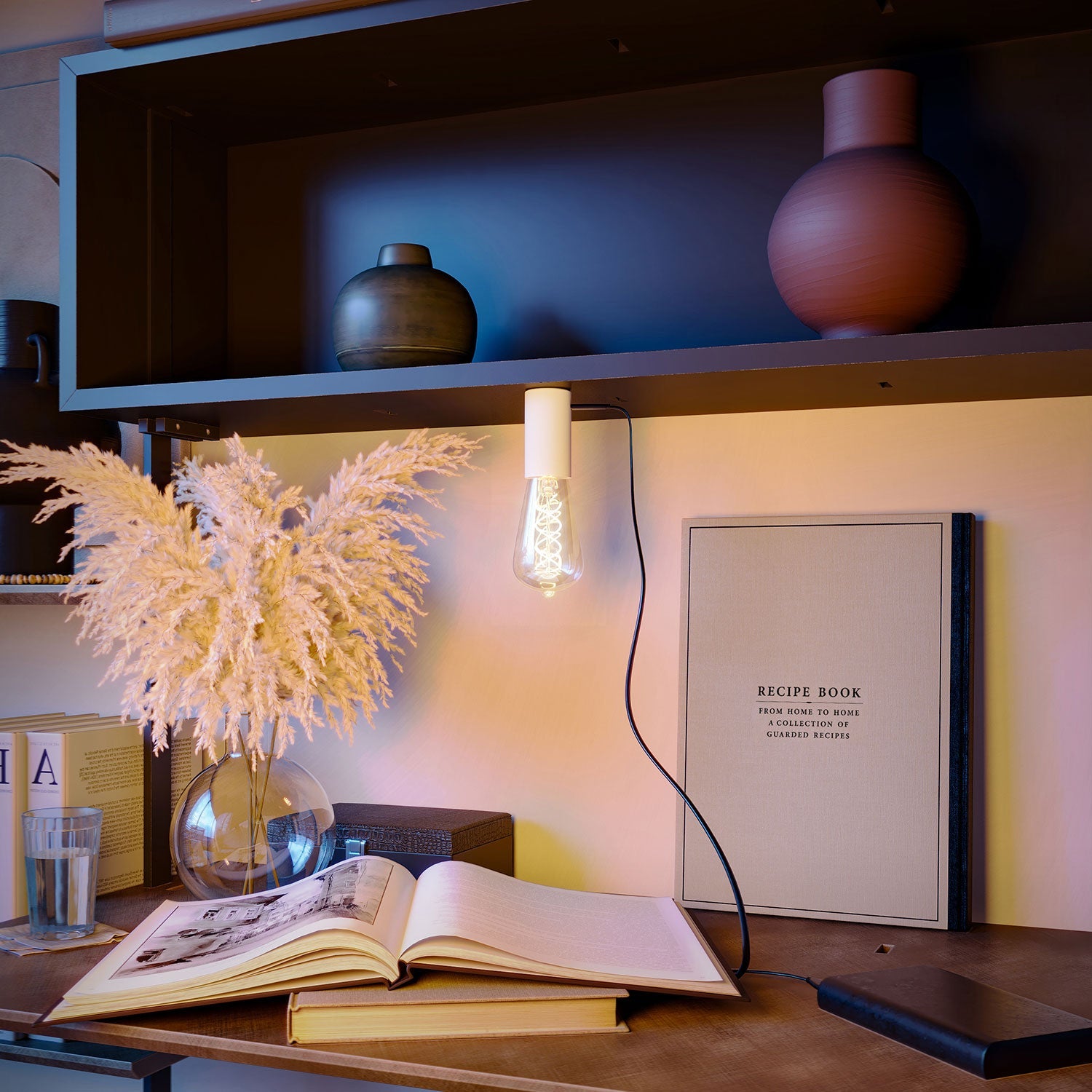 SI! Lampada portatile a 5V con lampadina ST64 - Bianco opaco