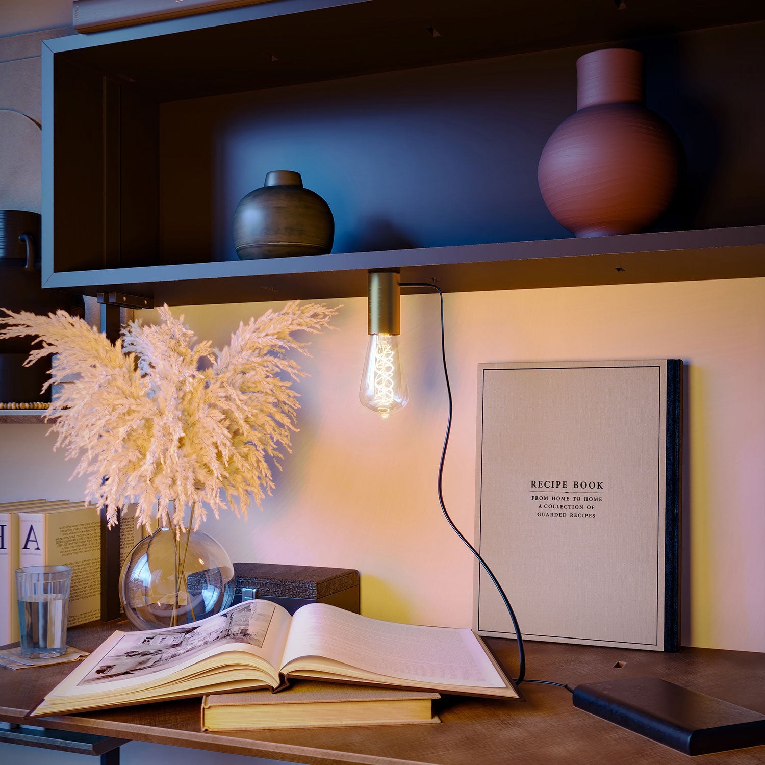 SI! Lampada portatile a 5V con lampadina ST64 - Bronzo satinato