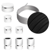 Sistema Filé Linear Kit - con cavo CM04 di 5 m per catenaria e 7 componenti in legno verniciato bianco per interni