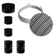 Sistema Filé Wiggle Kit - con cavo CZ04 di 3 m per catenaria e 5 componenti in legno verniciato nero per interni